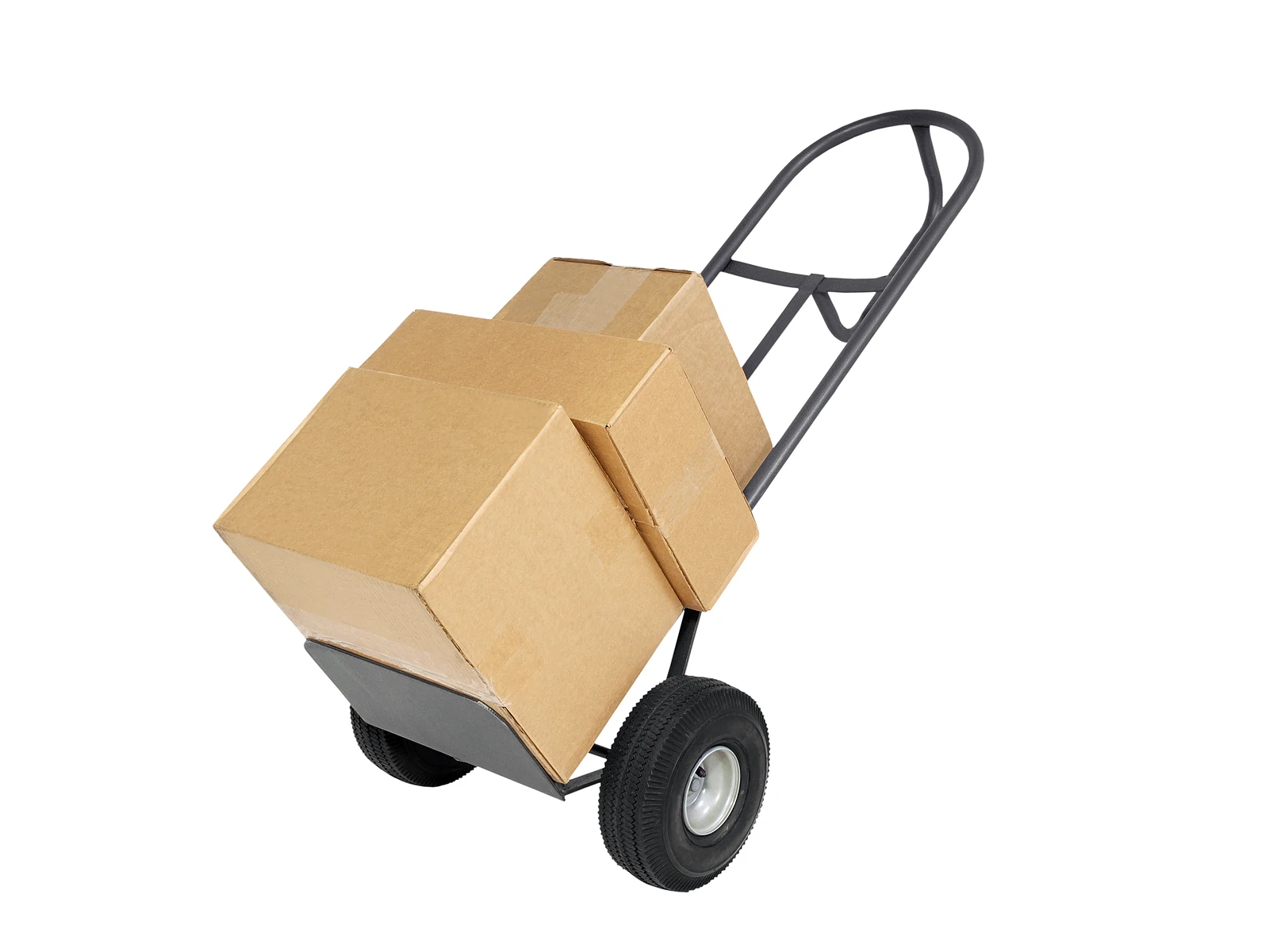 Mover's dolly with boxes